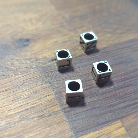 Sterling silver 1990s baby block beads - Picture 6 of 6